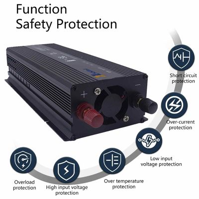 قیمت خوب اینورتر برق قابل حمل 1200 وات، 12 ولت/24 ولت DC به 110 ولت/220 ولت AC برای کمپینگ و مواقع اضطراری، موج سینوسی خالص آنلاین