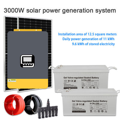 قیمت خوب سیستم خورشیدی با کیفیت بالا 3KW با کنترل کننده MPPT آنلاین
