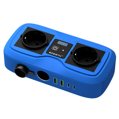 قیمت خوب اینورتر برق 200 وات خودرو با صفحه نمایش LCD و دو پلاگین روشن کننده سیگار، 2 پورت USB و خروجی AC، 12 ولت تا 220 ولت موج سینوس اصلاح شده آنلاین