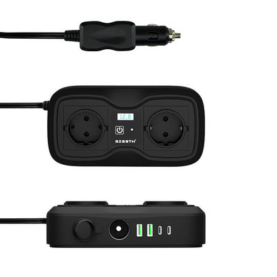 قیمت خوب اینورتر برق 200 وات ماشین (167x87x44mm) 12 ولت DC به 220 ولت AC تبدیل موج سایز اصلاح شده با پورت های دو USB آنلاین