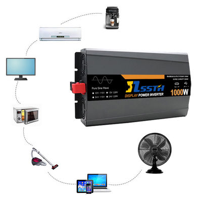 اینورتر قدرت فرکانس بالا 1000 وات با صفحه نمایش LCD DC 12V 24V AC 110V 220V 230V