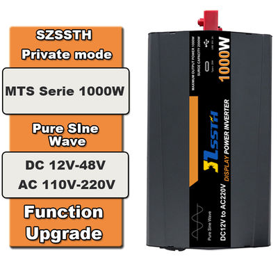 قیمت خوب 1000 ولت 1 کلو وات اینورتر امواج سینوس خالص DC 12 ولت 24 ولت AC 110 ولت 220 ولت 230 ولت با USB2.4A نوع C آنلاین