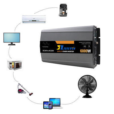 5000 ولت 6000 ولت اینورتر قدرت موج سینوس خالص DC 12V 24V 48V به AC 110V 220V 230V