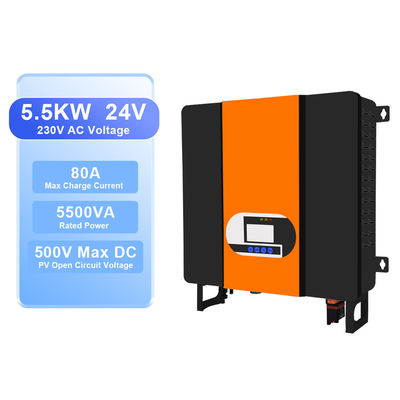 قیمت خوب 110V/230VAC 5.5 Kw اینورتر خورشیدی MPPT تک فاز در غیر شبکه هیبرید اینورتر آنلاین