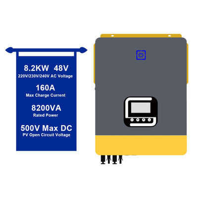 واحد خروجی MPPT inverter موج سینوس خالص 48V 8KVA 8000w inverter خورشیدی