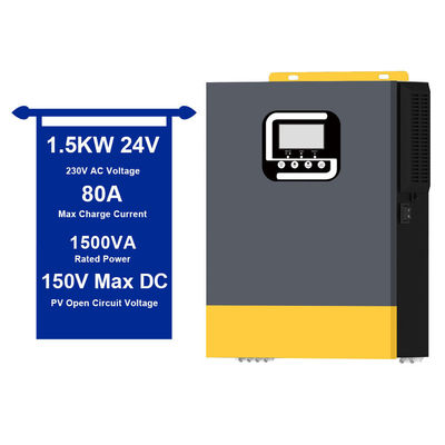 حفاظت از بیش از حد 1.5KVA 1500W اینورتر خورشیدی کنترل کننده شارژ 40A MPPT