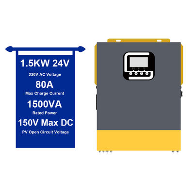 قیمت خوب 24 ولت 1.5 کیلو وات اینورتر امواج سینوس خالص برای سیستم خورشیدی خانگی 50Hz/60Hz آنلاین