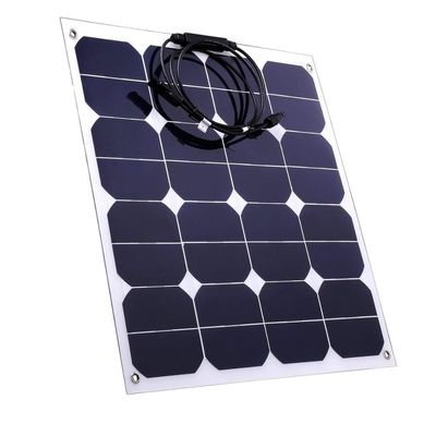 پنل خورشیدی انعطاف پذیر 18v 50w پنل خورشیدی نرم باریک خمیده پنل خورشیدی سلول C60