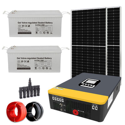 سیستم خورشیدی کامل 100-240 ولت ولتاژ تنظیم پذیر 3KW با کنترل کننده MPPT