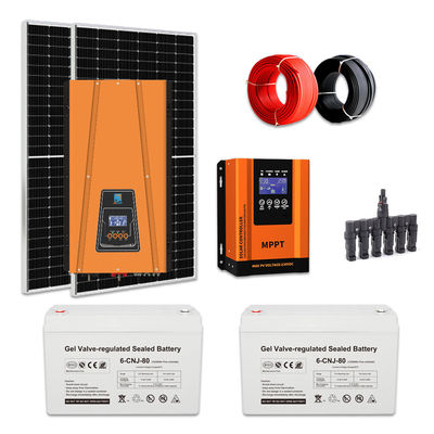 سیستم انرژی خورشیدی سفارشی 1KW سیستم انرژی خورشیدی غیر شبکه ای برای خانه 50Hz/60Hz