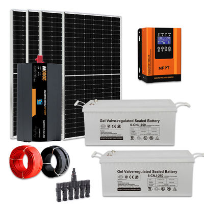 خانه سیستم انرژی خورشیدی 2KW کیت پنل خورشیدی با سیستم نصب