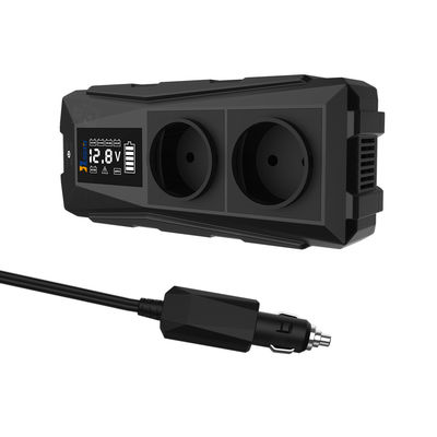 سایز کامپکت 300W 12V DC به AC inverter قدرت خودرو با تغییر موج سینوس USB و حفاظت از بیش از حد گرم