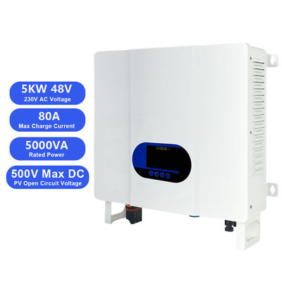 ولتاژ حداکثر Pv 450V 5Kva 48V MPPT کنترل کننده شارژ خورشیدی اینورتر هیبریدی -35C 45C برای مدیریت بهینه انرژی خورشیدی