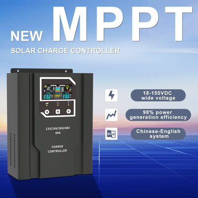 قیمت خوب کنترل‌کننده شارژ خورشیدی MPPT 30A سبک وزن، تشخیص خودکار 12V 24V 36V 48V برای خانه/RV/خارج از شبکه آنلاین