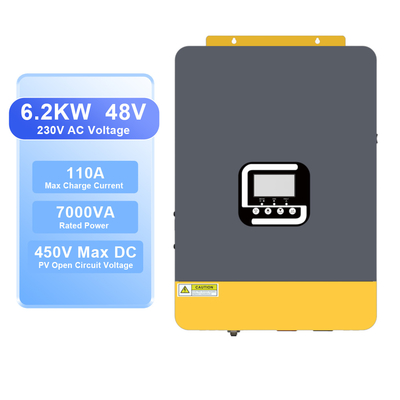 قیمت خوب 6.2kW 48V inverter خورشیدی هیبریدی با MPPT و امواج سینوس خالص آنلاین