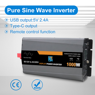 قیمت خوب 1000W inverter قدرت موج سینوس خالص 12V / 24V به 220V AC آنلاین