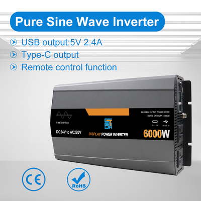 قیمت خوب اینورتر برق موج سینوسی خالص 6000 وات - DC 12 V / 24 V / 48 V به AC 110-240 V آنلاین