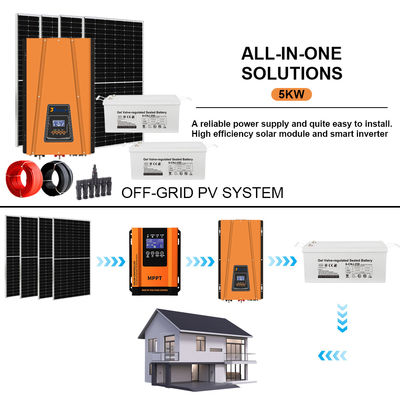 قیمت خوب Power with Peace of Mind: Certified 5KW Off-Grid Solar Kit Featuring Long-Lasting GEL Battery (Meets CE, RHOS, FCC Standards) آنلاین