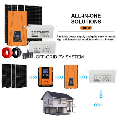 قیمت خوب The Ultimate 10KW Off-Grid Solution: Complete Certified Solar Kit with Battery for Uninterrupted Power آنلاین