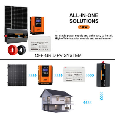 قیمت خوب 1KW Complete Off-Grid Solar Power Kit for Homes with Long-Lasting GEL Battery آنلاین