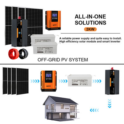 قیمت خوب 2KW Complete Off-Grid Solar Kit for Home | Includes Mounting System & Solar Panels آنلاین