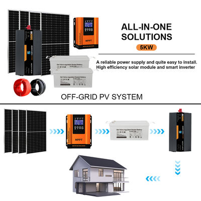 قیمت خوب 5KW Complete Off-Grid Solar Power Kit for Home Use | All-in-One System with Battery & Inverter آنلاین